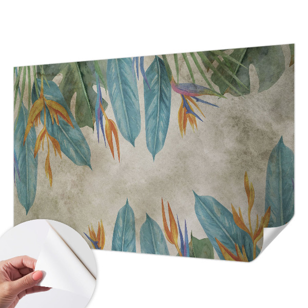 Självhäftande fototapet Tropiska blommor