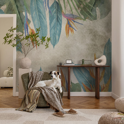 Självhäftande fototapet Tropiska blommor