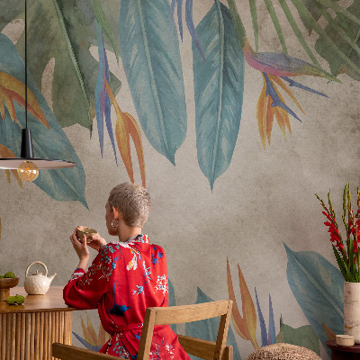 Självhäftande fototapet Tropiska blommor