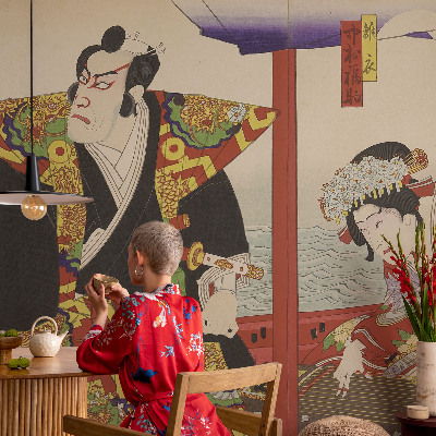 Peel and stick fototapet med motiv av japansk teater