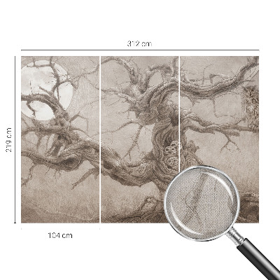 3D fototapet Nattfåglar