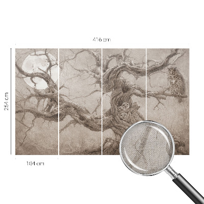 3D fototapet Nattfåglar