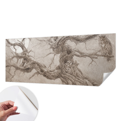 3D fototapet med motiv av nattfåglar