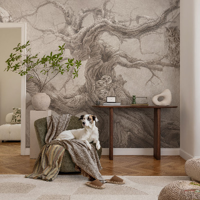 3D fototapet Nattfåglar