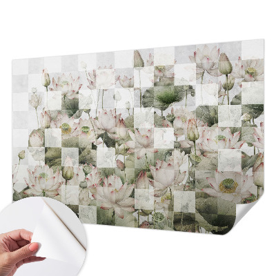 Fototapet barnrum Lotusmönster