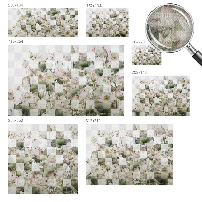 Fototapet barnrum Lotusmönster