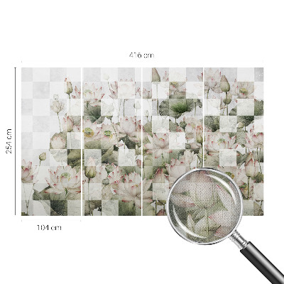 Fototapet barnrum Lotusmönster