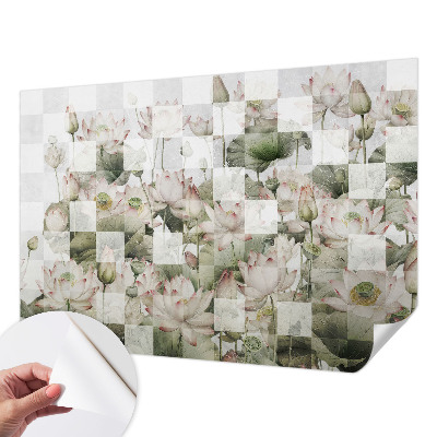 Fototapet barnrum Lotusmönster
