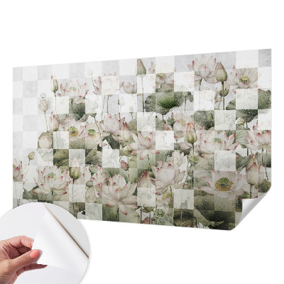 Fototapet barnrum Lotusmönster
