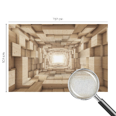 Självhäftande fotovägg med motiv av en trätunnel