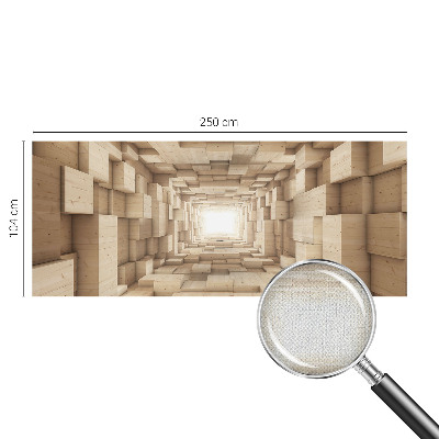 Självhäftande fotovägg med motiv av en trätunnel