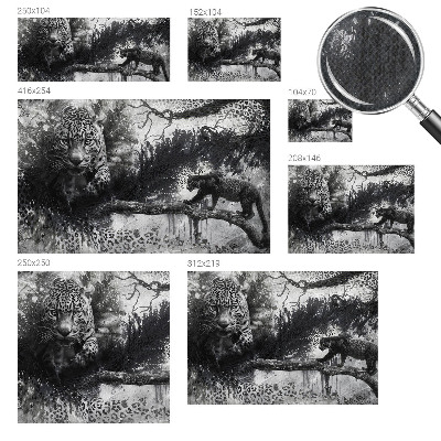 Självhäftande fototapet Abstrakta leoparder