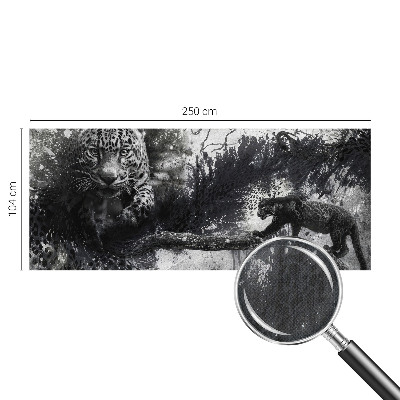 Självhäftande fototapet med ett mönster av abstrakta leoparder