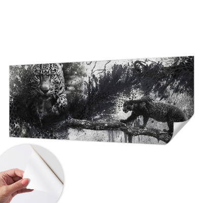 Självhäftande fototapet Abstrakta leoparder