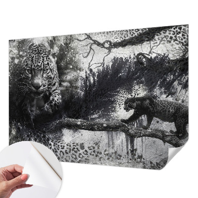 Självhäftande fototapet Abstrakta leoparder