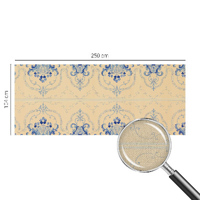 Peel and stick fototapet med blåa ornament