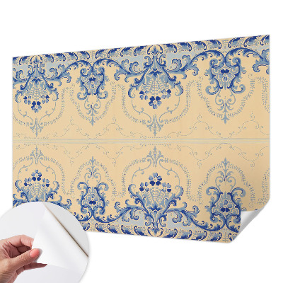 Peel and stick fototapet Blå ornament