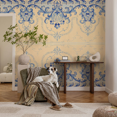 Peel and stick fototapet Blå ornament