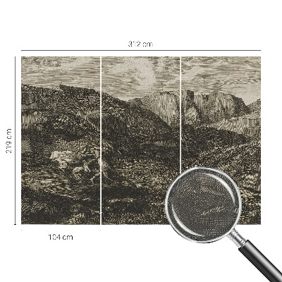 3D fototapet Bergsresa