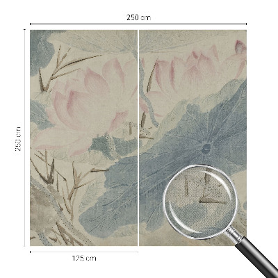 Fototapet barnrum med motiv av lotusblad