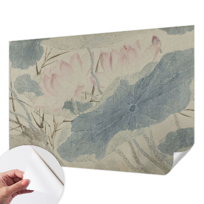 Fototapet barnrum med motiv av lotusblad