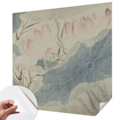 Fototapet barnrum med motiv av lotusblad
