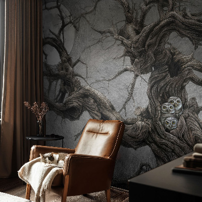 3D fototapet Mystisk uggla