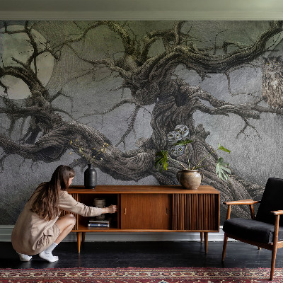 3D fototapet Mystisk uggla