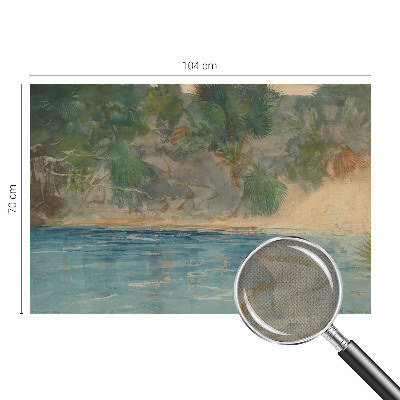 Peel and stick fototapet med motiv av en tropisk strand