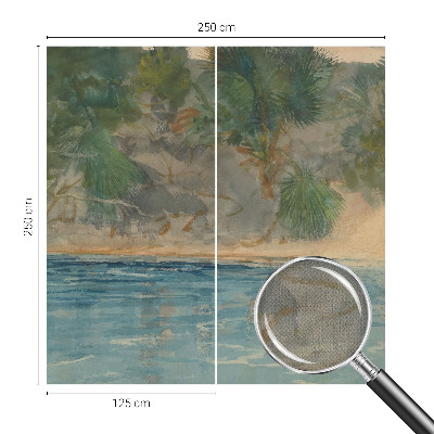 Peel and stick fototapet med motiv av en tropisk strand
