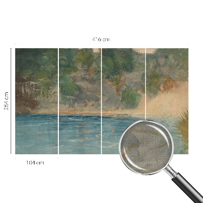 Peel and stick fototapet med motiv av en tropisk strand