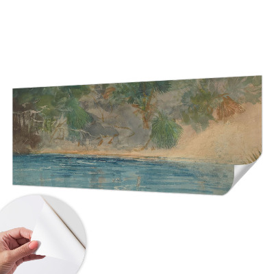 Peel and stick fototapet med motiv av en tropisk strand