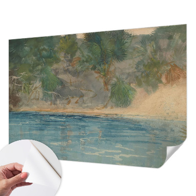 Peel and stick fototapet med motiv av en tropisk strand