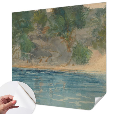 Peel and stick fototapet med motiv av en tropisk strand