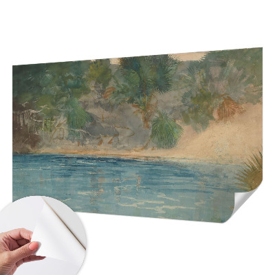 Peel and stick fototapet med motiv av en tropisk strand