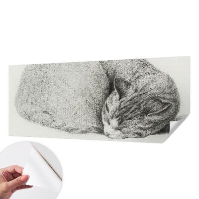 Fototapet för barn med motiv av en kurad katt