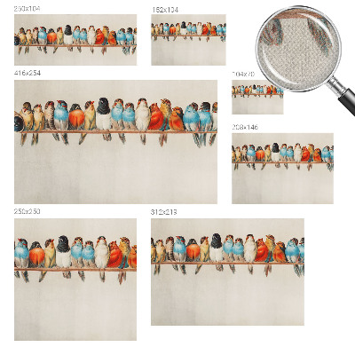 Självhäftande fototapet Fåglar på en gren