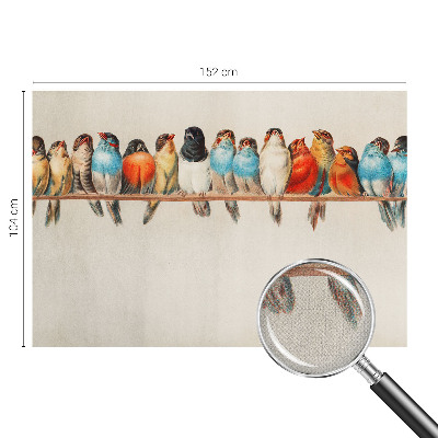 Självhäftande fototapet Fåglar på en gren