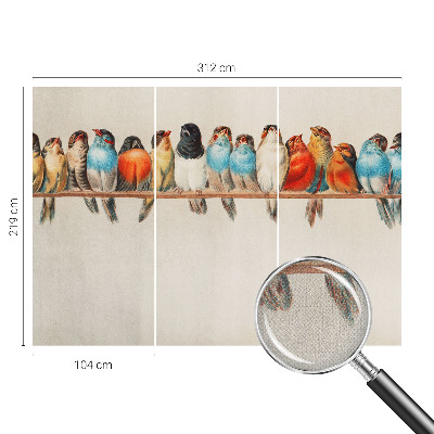 Självhäftande fototapet Fåglar på en gren