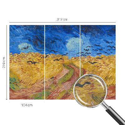 3D fototapet Fältlandskap