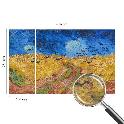 3D fototapet Fältlandskap