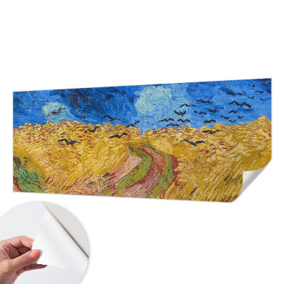 3D fototapet med motiv av ett fältlandskap