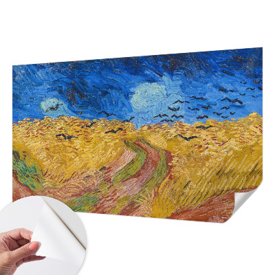 3D fototapet med motiv av ett fältlandskap
