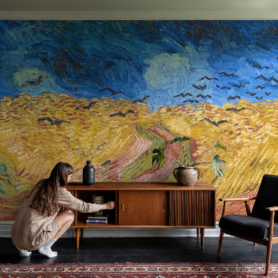 3D fototapet Fältlandskap