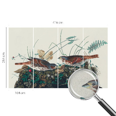 Fototapet barnrum med naturmotiv som skapar en lugn och lekfull atmosfär