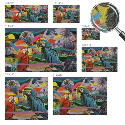 Fototapet barn Exotiska fåglar