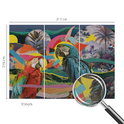 Fototapet barn Exotiska fåglar