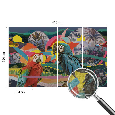 Fototapet barn Exotiska fåglar