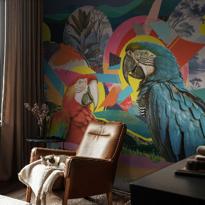 Fototapet barn Exotiska fåglar