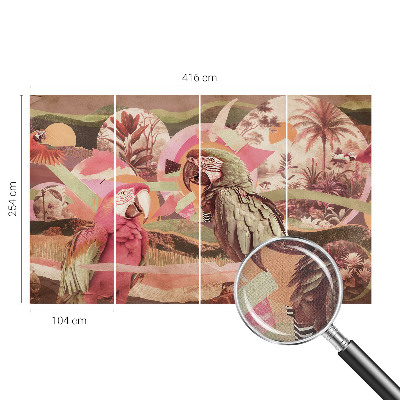 Självhäftande fototapet Tropiska fåglar